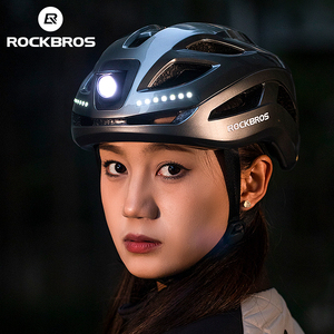ROCKBROS-Casque de vélo avec feux de signalisation avant et arrière rechargeables pour vélo - Product Image 5