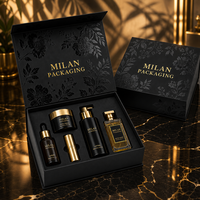 Boîte cadeau magnétique de luxe sur mesure pour cosmétiques et parfums, avec insert en mousse, finition mate, revêtement UV, construction en carton rigide