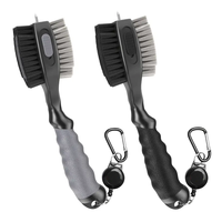 Brosse de nettoyage de clubs de golf directement de l'usine, brosse de nettoyage de rainures de golf personnalisée avec logo OEM, brosse de nettoyage de golf haut de gamme