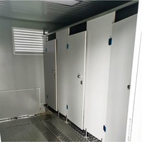 Conteneur modulaire en acier écologique de 20 pieds, toilettes publiques modernes, bâtiment préfabriqué, toilettes portables pour chantier de construction