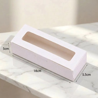 Boîte d'emballage rectangulaire transparente épaissie à couvercle rabattable pour pâtisseries et macarons, personnalisable, pour l'exportation