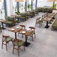 Meubles de restaurant commerciaux en bois massif au design moderne, table, chaise, banquette, canapé, combinaison pour café, salon