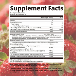Gomitas Probióticas de Marca Privada OEM, Apoyo Inmunológico, Vitamina C, Defensa Antioxidante para Mujeres, Certificación GMP, Venta al Por Mayor de Fábrica, Probadas - Product Image 3