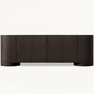 غرفة المعيشة الحديثة البلوط أثاث فاخر خزانة داخلية مميزة 6 أبواب الخشب الصلب دولاب - Product Image 2