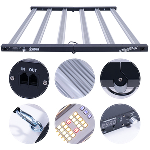 Luces LED de cultivo Lucius de 720W, 6 barras, 5x5, con atenuación de 2 canales, espectro completo UV IR, controlador integrado para plantas de interior comerciales - Product Image 5
