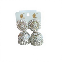 Boucles d'oreilles pendantes SS en alliage plaqué argent, imitation perle, cristal, strass, style bohème, bijoux de mariage pour femmes