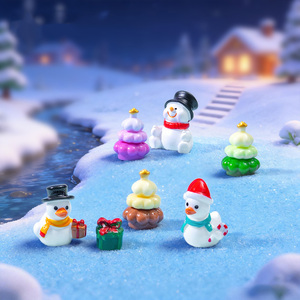 Mini-canards en résine pour Noël, figurines miniatures, décorations pour les fêtes de Noël, cadeaux pour les sacs cadeaux, remplissages de chaussettes - Product Image 1
