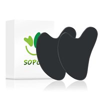 Gua Sha outil Facial, pierre de Jade naturelle, planche de Guasha pour traitement des points de déclenchement de thérapie d'acupuncture de SPA
