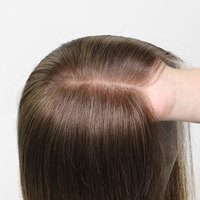Peluca Judía con Frente de Encaje 9x5, Color Marrón Degradado, Cabello Humano Virgen Europeo, Encaje HD Transparente, Pelucas Kosher para Mujeres Blancas