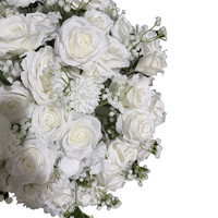 Magnifique centre de table en fleurs artificielles de haute qualité, nouveau design, base en mousse pour la décoration de tables de mariage et d'événements