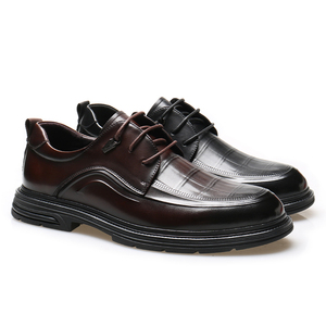 Mocassins unisexes en cuir PU de couleur unie, vente en gros, chaussures à enfiler de haute qualité, chaussures habillées bleues tendance, Oxfords pour hommes - Product Image 1