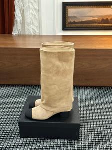 Botas Largas hasta la Rodilla para Mujer, Marca Original Serie CC, Zapatos de Caminar de Pierna Ancha, Parte Superior de Gamuza, Suela de Goma con Amortiguación - Product Image 3