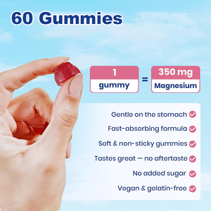 Rosebest Integratore in Gommose al Magnesio Calmante 14 in 1, Gusto Frutti di Bosco Naturali, Senza Zucchero, Etichetta Personalizzata, Prodotto in Cina - Product Image 3