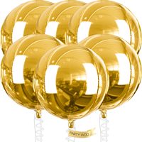 Ballon rond rose en aluminium multicolore 4D souple 22 pouces arc-en-ciel pour anniversaire, fleurs sauvages, baby shower, anniversaire de mariage, fête disco, décoration