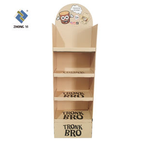 Estante de exhibición de piso de cartón corrugado Pop Pos de supermercado minorista personalizado al por mayor para champú - Product Image 3