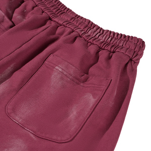 กางเกงวอร์มแนวสตรีทพร้อมเชือกซักสไตล์สตรีทสี<span class=keywords><strong>ไวน์</strong></span>แดงสำหรับผู้ชายโลโก้ตามสั่ง - Product Image 6