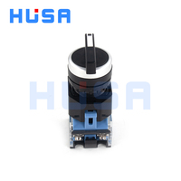 Interruptores de Botón HUSA LA38 Autoblocantes de 2/3 Posiciones 1NO 1NO1NC 6A IP65 de Metal y Plástico 220V 22mm