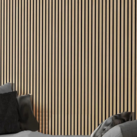 Panneaux muraux acoustiques modernes en polyester à lattes de bois, feutre PET, design Akupanel 3D, NRC élevé 0,7-0,95, ignifuge, Runsheng