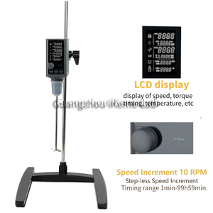 IKEME Lab Agitador de cabeza de alto cizallamiento Mezclador emulsionante LCD Temporizador Agitador de cabeza Mezclador 30L 50L Agitador de laboratorio Agitador Superior - Product Image 4