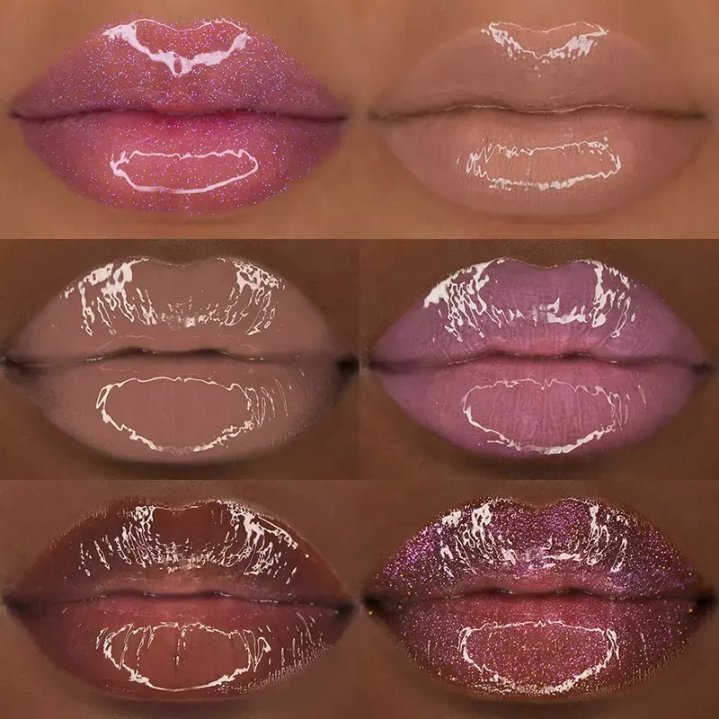 थोक कस्टम हाइड्रेटिंग चमक Lipgloss मेकअप न्यूड मैट लिपस्टिक निविड़ अंधकार शाकाहारी होंठ Plumper चमक निजी लेबल