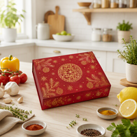 Boîte cadeau magnétique de Noël haut de gamme OEM avec couvercle à rabat magnétique pour offrir en cadeau, personnalisation du logo et commande en gros