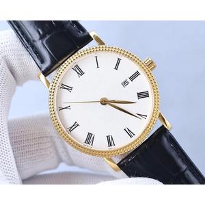 Reloj Multifuncional de Diseño Simple y Elegante con Correa de Cuero de Marca de Lujo de Calidad, Espejo de Zafiro y Esfera Blanca - Product Image 2