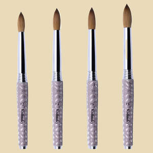 Pinceau à ongles en acrylique 100% Kolinsky, taille 18 22 24, manche en métal, OEM ODM, pinceau professionnel pour artiste ongulaire, poudre, salon - Product Image 1