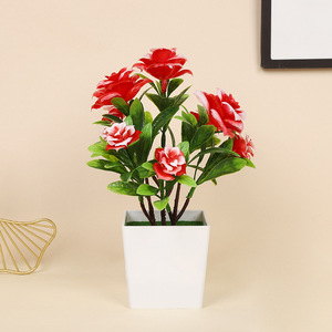 ดอกคามีเลียประดิษฐ์จาก Yiwu Datuo Florist ขนาด 16*22 ซม. คุณภาพสูง ทำจากพลาสติก สำหรับตกแต่งภายในและภายนอกอาคาร พร้อมกระถาง - Product Image 3
