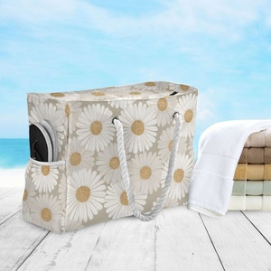 Wholesale Custom Print Multi-functional Casual Open-Closure Waterproof Handbag <b>Beach</b> Tote <b>Bags</b> <b>for</b> Women Vacations <b>Beach</b> - Product Image 5