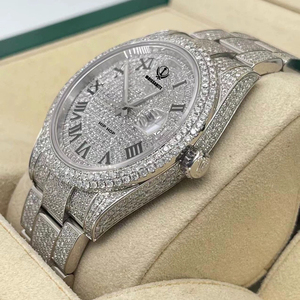 Relojes de Pulsera Mecánicos con Esfera de Moissanita VVS D de Acero Inoxidable Personalizados al por Mayor, que Pasan la Prueba de Diamantes, con Diseño Iced Out para Hombre - Product Image 4