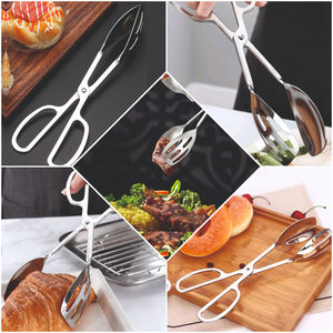 ที่คีบอาหารอเนกประสงค์สแตนเลสสำหรับสลัด พาสต้า อาหารทอด ผัก - เป็นมิตรกับสิ่งแวดล้อม ใช้กับเครื่องล้างจานและเตาอบได้ - Product Image 4