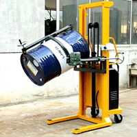 Chariot électrique de levage et de rotation de fûts 1 kW 110 V, manutacteur de fûts alimenté par pompe