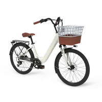 LC01EZ تصميم الأزياء 24 بوصة دراجة بلاستيكية قابلة للطي مع 7 سرعة دراجة مدينة كهربائية