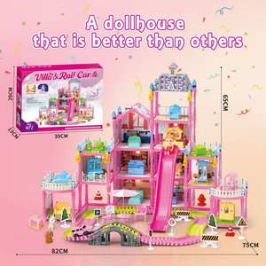 Nouvelles maisons <span class=keywords><strong>de</strong></span> poupées <span class=keywords><strong>de</strong></span> rêve, ensemble <span class=keywords><strong>de</strong></span> jeu <span class=keywords><strong>de</strong></span> princesse avec meubles et accessoires, jouets <span class=keywords><strong>de</strong></span> <span class=keywords><strong>maison</strong></span> <span class=keywords><strong>de</strong></span> poupée pour filles en bas âge, jeux <span class=keywords><strong>de</strong></span> simulation et cadeaux pour enfants - Product Image 4