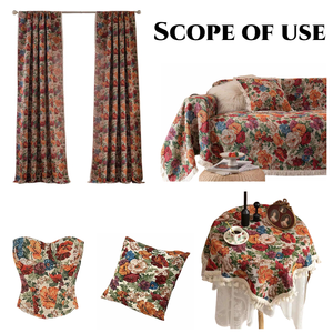 Tela Jacquard para vestidos, patrón de jardín, poliéster, algodón, brocado, hilo tejido, tela teñida para tapiz, cortina, manta - Product Image 6