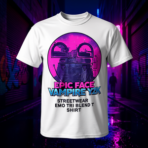 Camiseta Epic Face Vampire Y2k Streetwear Emo Tri Blend - Product Image 3