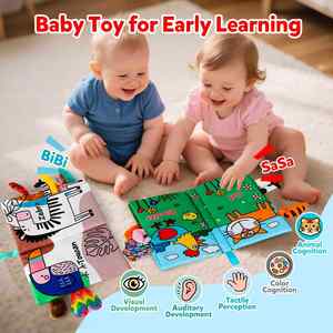 <b>Sensory</b> <b>Baby</b> Books 0-6 Months Infant <b>Toy</b> with Non-Toxic Fabrics Tummy Time Soft Cloth <b>Baby</b> <b>Toys</b> 3-4-5-7-8-9 6-12 Month Old - Product Image 4
