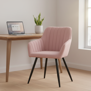 Sedia <span class=keywords><strong>da</strong></span> <span class=keywords><strong>Pranzo</strong></span> all'Ingrosso, Poltrona Imbottita di Lusso in Stile Italiano Nordico Rosa per <span class=keywords><strong>Sala</strong></span> <span class=keywords><strong>da</strong></span> <span class=keywords><strong>Pranzo</strong></span> e <span class=keywords><strong>Soggiorno</strong></span>, Adatta per Ristoranti - Product Image 1