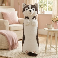 Oreiller long personnalisé en forme d'animal (chat, chien) pour compagnie au lit