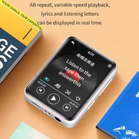 Mini lecteur MP3 portable Bluetooth avec écran tactile, haut-parleur intégré, radio FM, enregistrement, e-book pour étudiants