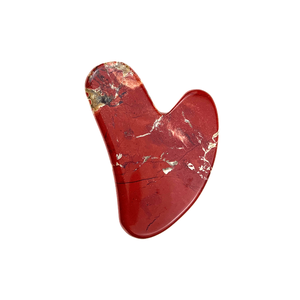Пользовательский логотип красный яшпер Gua Sha камень для лица натуральный красный камень соскабливание массажный инструмент для традиционной акупунктурной терапии - Product Image 5