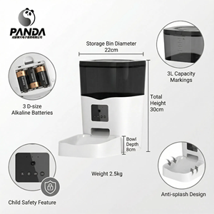 पर्यावरण के अनुकूल आधुनिक स्मार्ट पालतू कटोरे मोबाइल फोन रिमोट कंट्रोल मात्रात्मक भोजन मशीन कुत्तों के लिए स्वचालित - Product Image 3