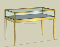 Vitrine de présentation de bijoux moderne de luxe, écologique, étanche, avec éclairage LED, en verre trempé, personnalisable pour expositions muséales