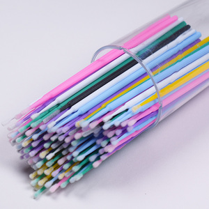 100 uds/botella extensión de pestañas hisopos de limpieza <span class=keywords><strong>Lash</strong></span> Lift pegamento removedor aplicadores Microblade pinceles de maquillaje herramienta - Product Image 4