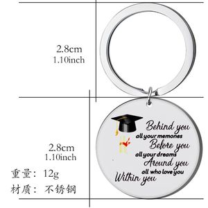 Nouveau porte-clés en acier inoxydable avec impression couleur, gravure laser, cadeau pour la saison des diplômes et la fête des enseignants, pendentif en gros - Product Image 5