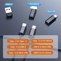 Kit d'accessoires de téléphone portable multifonctionnel créatif: lecteur de câble de données 5-en-1, stockage de type C, charge rapide 3A et boîte portable
