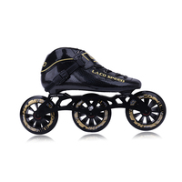 Patins à roulettes 3/4 Roues en PU à rebond élevé Patins à roulettes de vitesse en ligne Patins à roulettes de vitesse professionnels pour hommes