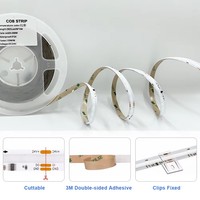 Tira de Luces LED RGB Programable con Control, Salida de 8 Canales, 8192 Píxeles, Sincronización, Silicona Negra, con Control Remoto