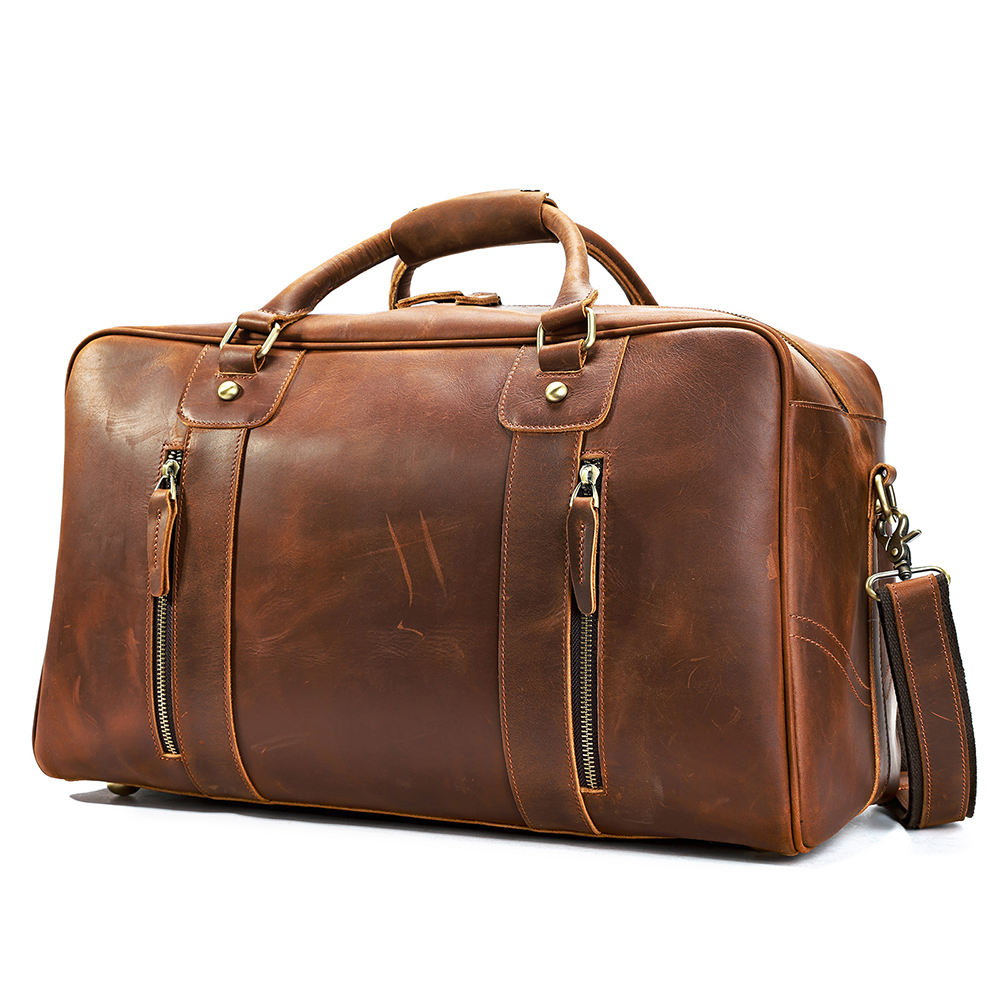 garment bag top grain leather