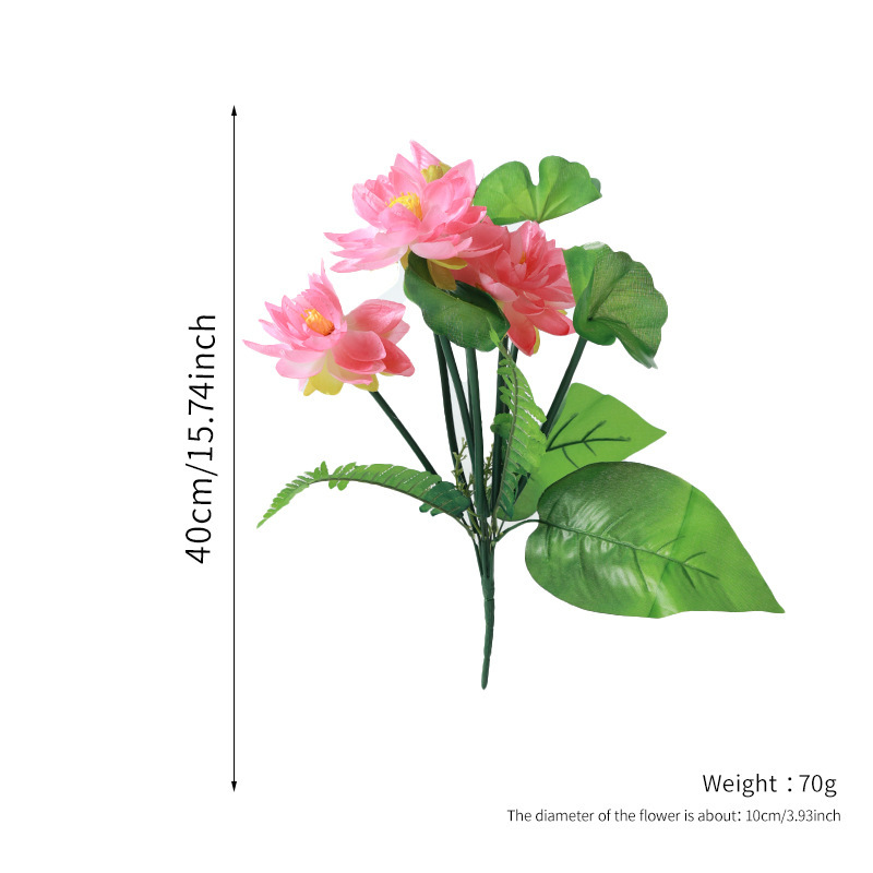 ดอกบัวเก้าหัว (สีชมพู)